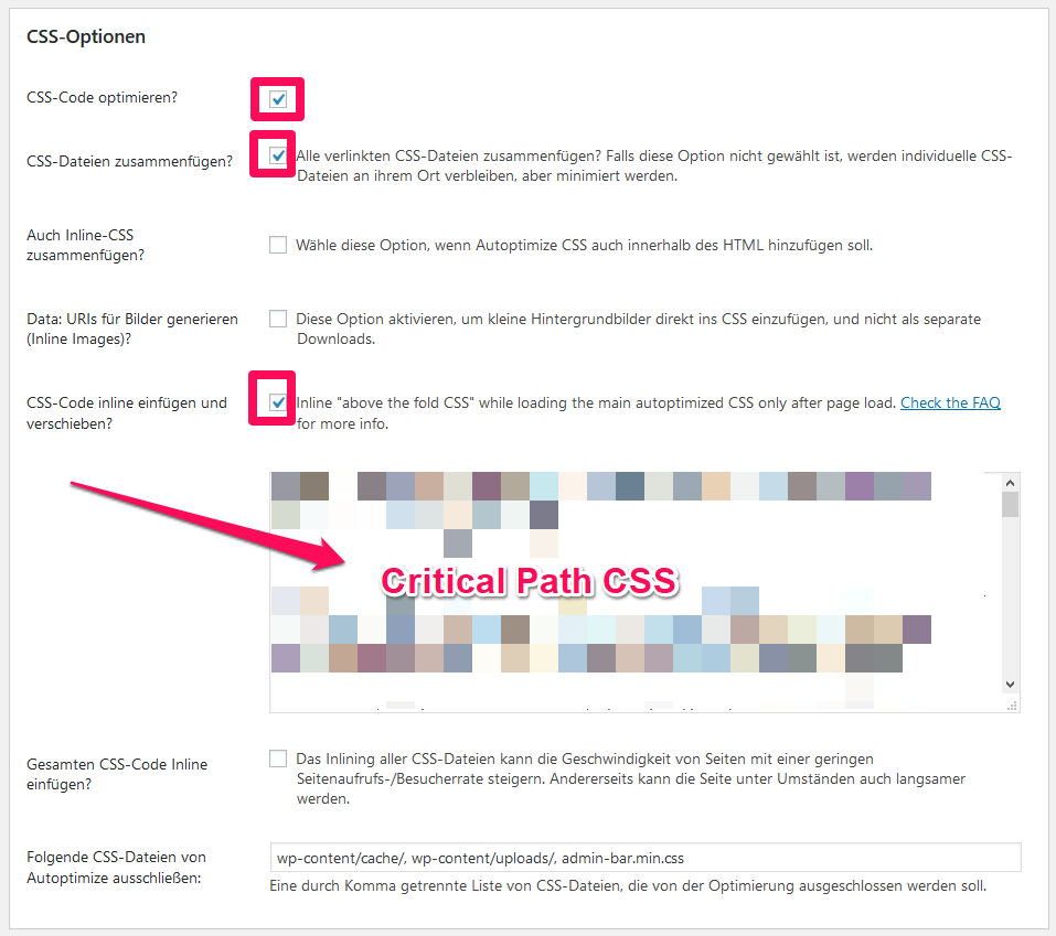 Autoptimize CSS Inline Critical Path